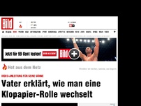 Bild zum Artikel: YouTube-Hit - Vater erklärt, wie man eine Klorolle wechselt