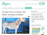 Bild zum Artikel: 19 tote Tiere im Zirkus: Wir haben Anzeige erstattet