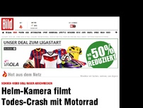 Bild zum Artikel: Schockierendes Video - Helm-Kamera filmt Todes-Crash