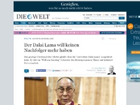 Bild zum Artikel: Nachfolgeregelung: Der Dalai Lama will keinen Nachfolger mehr haben