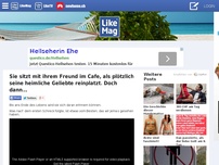 Bild zum Artikel: Sie sitzt mit ihrem Freund im Cafe, als plötzlich seine heimliche Geliebte reinplatzt. Doch dann...