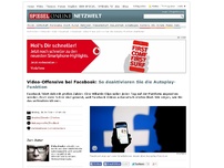 Bild zum Artikel: Video-Offensive bei Facebook: So deaktivieren Sie die Autoplay-Funktion