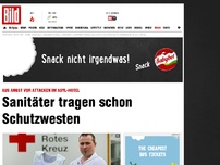 Bild zum Artikel: Asyl-Hotel - Sanitäter tragen schon Schutzwesten