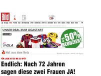 Bild zum Artikel: Endlich: Nach 72 Jahren sagen diese zwei Frauen JA!