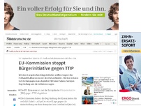 Bild zum Artikel: Freihandelsabkommen mit den USA: EU-Kommission stoppt Bürgerinitiative gegen TTIP