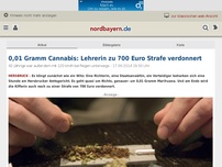 Bild zum Artikel: 0,01 Gramm Cannabis: Lehrerin zu 700 Euro Strafe verdonnert