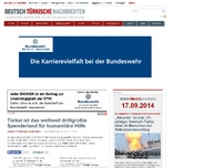 Bild zum Artikel: Türkei ist das weltweit drittgrößte Spenderland für humanitäre Hilfe