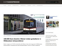 Bild zum Artikel: 100.000 Euro Gewinn: Wiener Linien gratulieren 1-Millionstem Schwarzfahrer