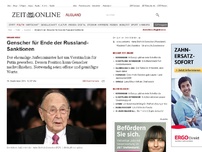 Bild zum Artikel: Ukraine-Krise: 
			  Genscher für Ende der Russland-Sanktionen