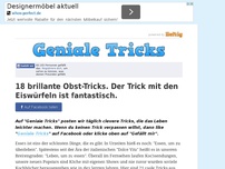 Bild zum Artikel: 18 brillante Obst-Tricks. Der Trick mit den Eiswürfeln ist fantastisch.