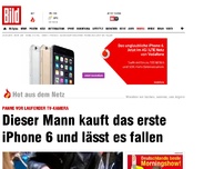 Bild zum Artikel: Panne live im TV - Erster iPhone-Kunde lässt sein Telefon fallen