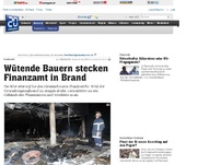 Bild zum Artikel: Frankreich: Wütende Bauern stecken Finanzamt in Brand