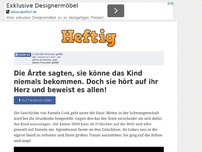 Bild zum Artikel: Die Ärzte sagten, sie könne das Kind niemals bekommen. Doch sie hört auf ihr Herz und beweist es...