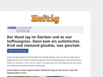 Bild zum Artikel: Der Hund lag im Sterben und es war hoffnungslos. Dann kam ein autistisches Kind und niemand...