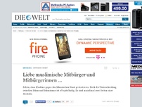 Bild zum Artikel: Offener Brief: Liebe muslimische Mitbürger ...