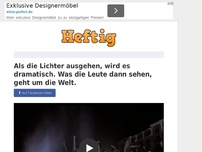 Bild zum Artikel: Als die Lichter ausgehen, wird es dramatisch. Was die Leute dann sehen, geht um die Welt.