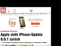 Bild zum Artikel: Apple zieht iPhone- Update zurück