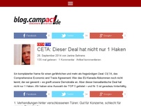 Bild zum Artikel: CETA: Dieser Deal hat nicht nur 1 Haken