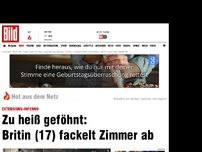 Bild zum Artikel: Extensions-Inferno - Britin (17) föhnt und fackelt Zimmer ab