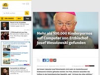 Bild zum Artikel: Mehr als 100.000 Kinderpornos auf Computer von Erzbischof Josef Wesolowski gefunden