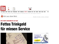 Bild zum Artikel: Netz feiert US-Paar - Fettes Trinkgeld für miesen Service