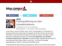 Bild zum Artikel: Fracking-Bohrung vor dem Umweltministerium