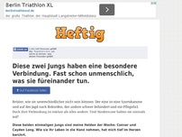 Bild zum Artikel: Diese zwei Jungs haben eine besondere Verbindung. Fast schon unmenschlich, was sie füreinander tun.