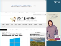 Bild zum Artikel: Windows 9 zum besten Microsoft-Betriebssystem aller Zeiten gekürt