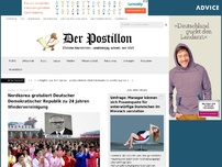 Bild zum Artikel: Nordkorea gratuliert Deutscher Demokratischer Republik zu 24 Jahren Wiedervereinigung