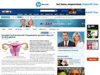 Bild zum Artikel: Medizinische Sensation Baby nach Gebärmutter-Transplantation