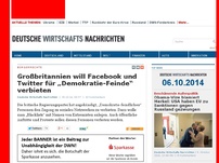 Bild zum Artikel: Großbritannien will Facebook und Twitter für „Demokratie-Feinde“ verbieten