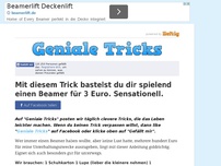 Bild zum Artikel: Mit diesem Trick bastelst du dir spielend einen Beamer für 3 Euro. Sensationell.