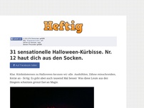 Bild zum Artikel: 31 sensationelle Halloween-Kürbisse. Nr. 12 haut dich aus den Socken.