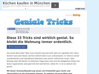 Bild zum Artikel: Diese 33 Tricks sind wirklich genial. So bleibt die Wohnung immer ordentlich.