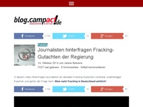 Bild zum Artikel: Journalisten hinterfragen Fracking-Gutachten der Regierung