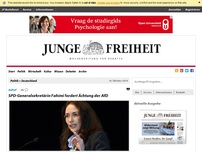 Bild zum Artikel: SPD-Generalsekretärin Fahimi fordert Ächtung der AfD