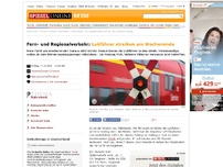 Bild zum Artikel: Fern- und Regionalverkehr: Lokführer streiken am Wochenende