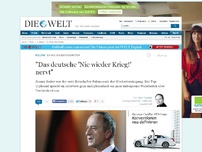 Bild zum Artikel: Ex-Polen-Botschafter: 'Das deutsche 'Nie wieder Krieg!' nervt'