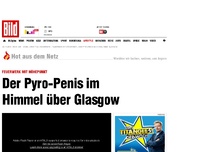 Bild zum Artikel: Feuerwerk mit Höhepunkt - Der Pyro-Penis im Himmel über Glasgow