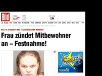 Bild zum Artikel: Weil er Essen wegwarf - Frau zündet Mitbewohner an – Festnahme!