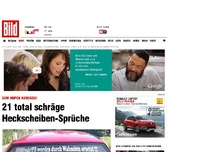 Bild zum Artikel: Zum Hupen komisch! - 21 total schräge Heckscheiben-Sprüche