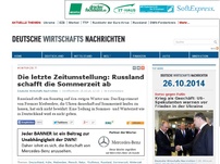 Bild zum Artikel: Die letzte Zeitumstellung: Russland schafft die Sommerzeit ab