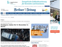 Bild zum Artikel: Demos am 9. November in Berlin - Reichsbürger und Hooligans demonstrieren vor dem Reichstag
