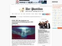 Bild zum Artikel: Studie: 9 von 10 Deutschen unzureichend auf Entführung durch UFO vorbereitet