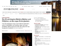 Bild zum Artikel: Die Märchen der Medizin: 
			  Die 20 wichtigsten Medizin-Mythen und ...	 ... 5 Mythen, an die sogar Ärzte glauben