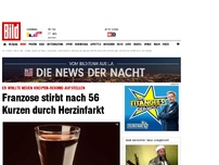 Bild zum Artikel: Kneipen-Rekord versucht - Franzose stirbt nach 56 Kurzen durch Herzinfarkt