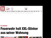 Bild zum Artikel: Mit Gasmasken! - Feuerwehr holt Stinker aus seiner Wohnung