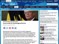 Bild zum Artikel: Gauck fordert Aufnahme weiterer Flüchtlinge