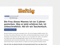 Bild zum Artikel: Die Frau dieses Mannes ist vor 2 Jahren gestorben. Was er jetzt erfahren hat, ist...