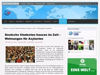 Bild zum Artikel: Deutsche Studenten hausen im Zelt – Wohnungen für Asylanten